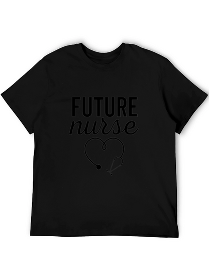 Camiseta Negra Future Nurse para Estudiantes de Enfermería
