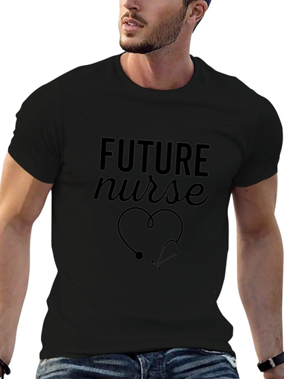 Camiseta Negra Future Nurse para Estudiantes de Enfermería
