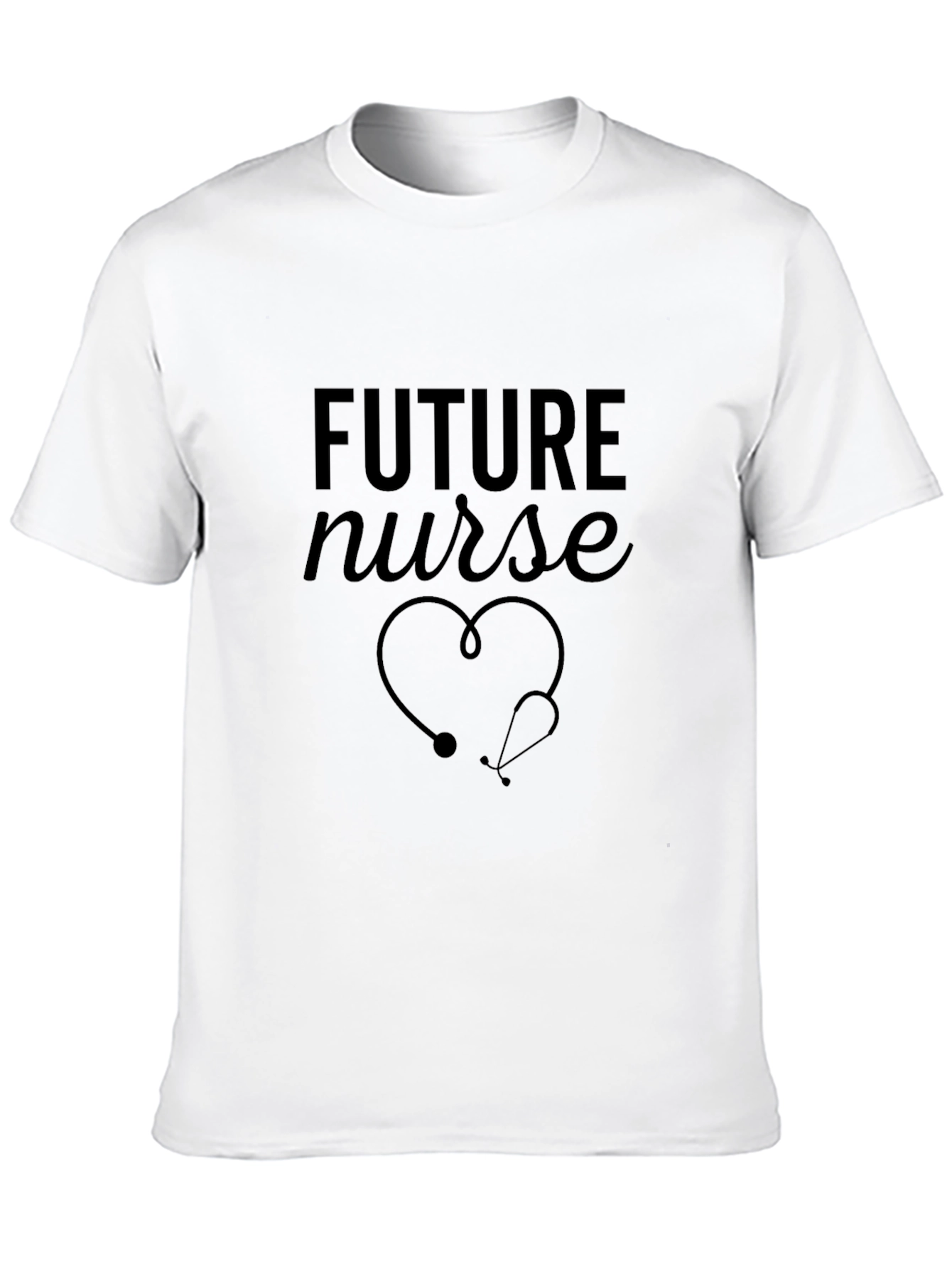 Camiseta Negra Future Nurse para Estudiantes de Enfermería