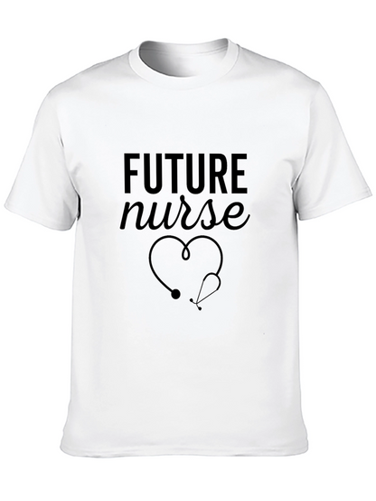Camiseta Negra Future Nurse para Estudiantes de Enfermería