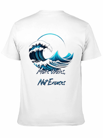 Camiseta Negra Hombre - Ola Motivacional