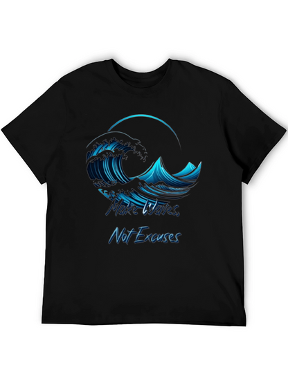 Camiseta Negra Hombre - Ola Motivacional