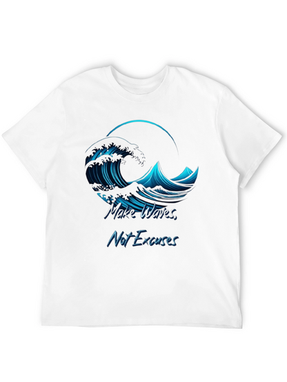 Camiseta Negra Hombre - Ola Motivacional