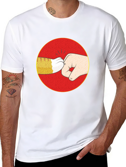 Camiseta Negra con Diseño de Puño de Gato