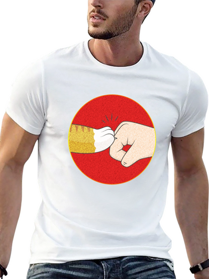 Camiseta Negra con Diseño de Puño de Gato