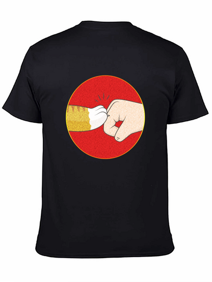 Camiseta Negra con Diseño de Puño de Gato