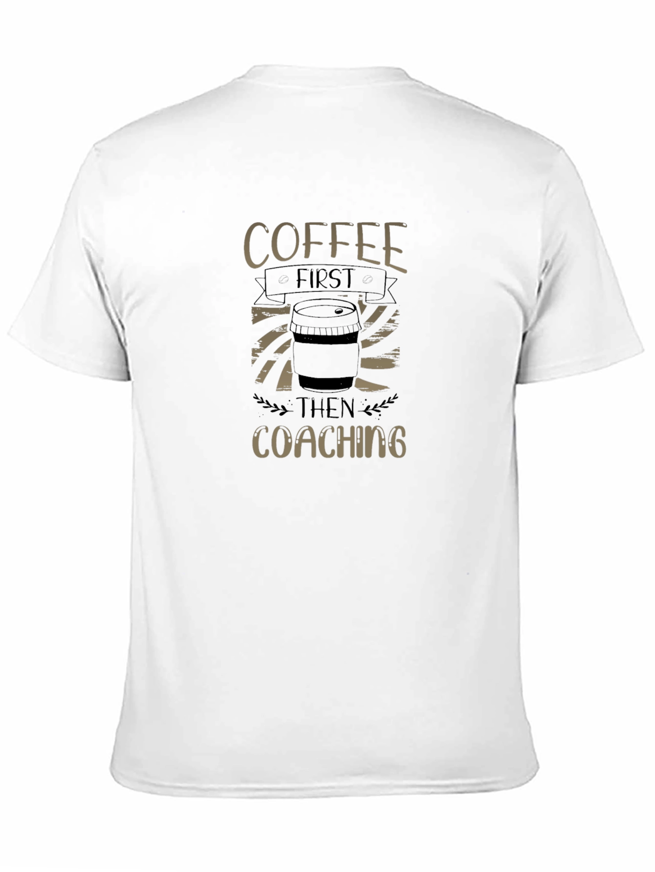 Camiseta Negra: Coffee First Then Coaching