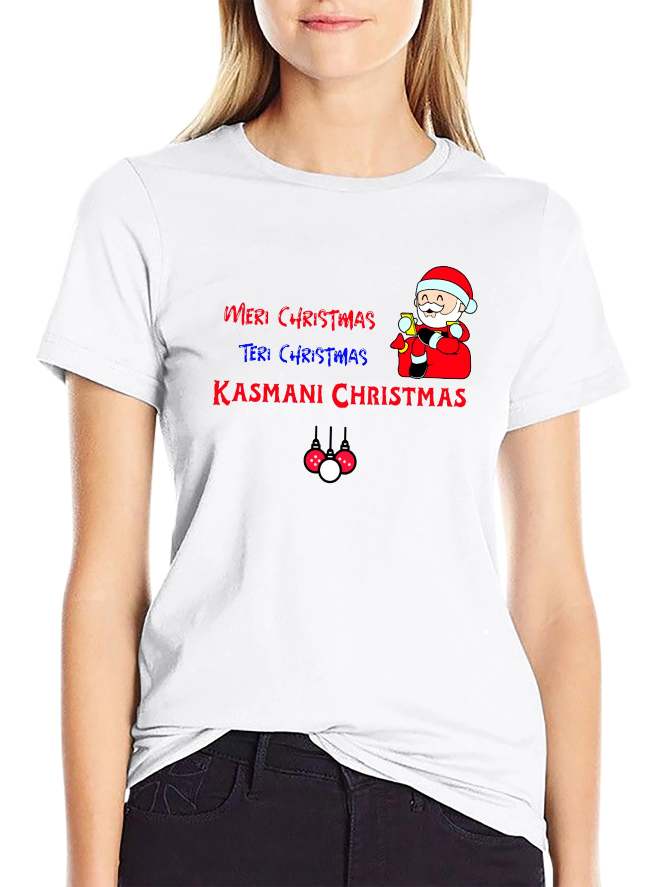 Camiseta Navideña Festiva: Meri Christmas