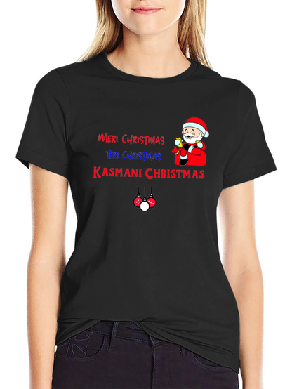 Camiseta Navideña Festiva: Meri Christmas