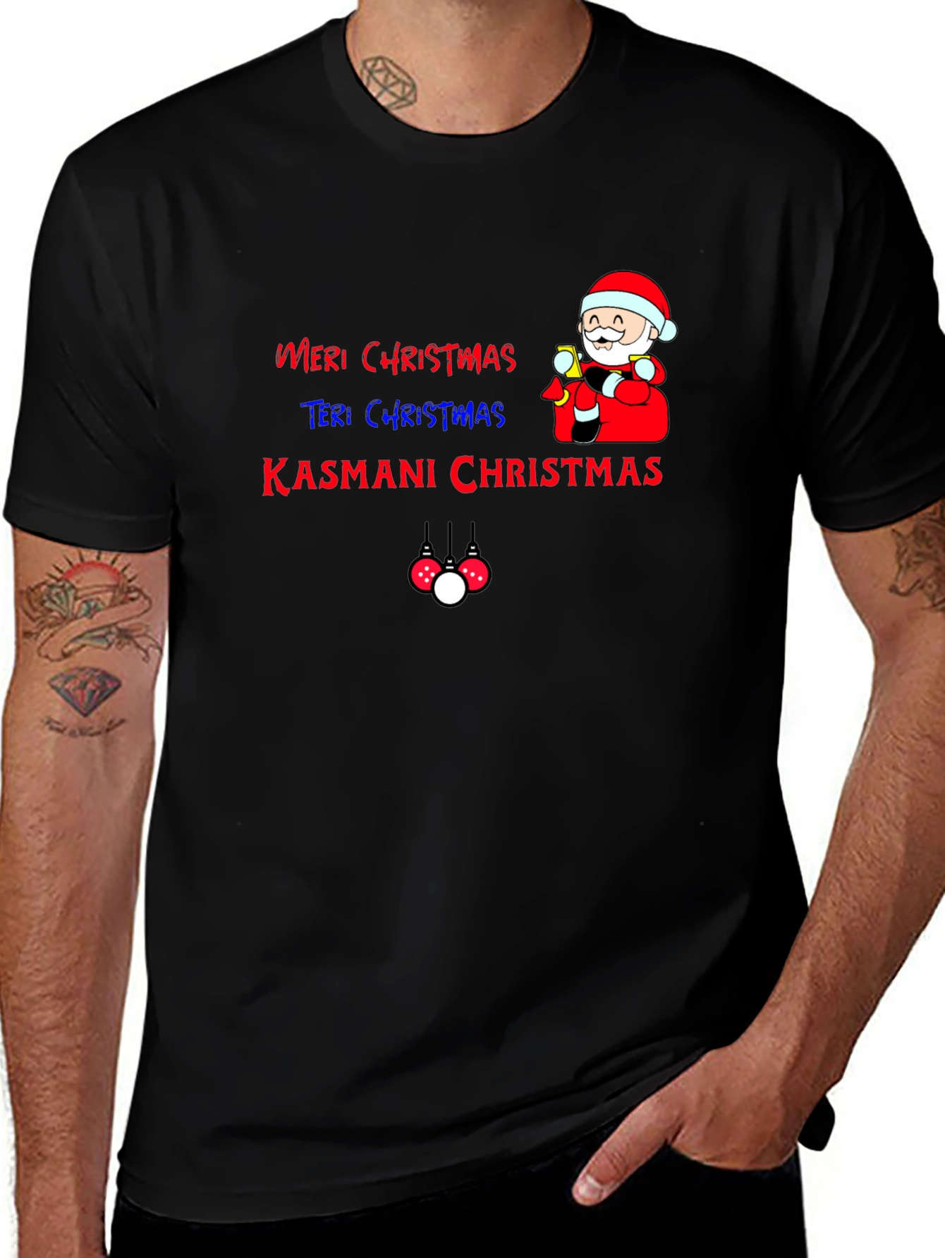 Camiseta Navideña Festiva: Meri Christmas