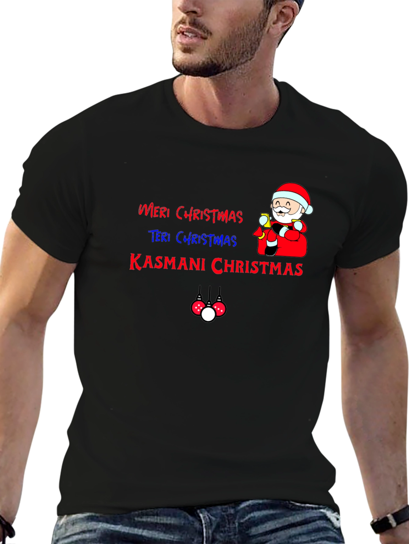 Camiseta Navideña Festiva: Meri Christmas