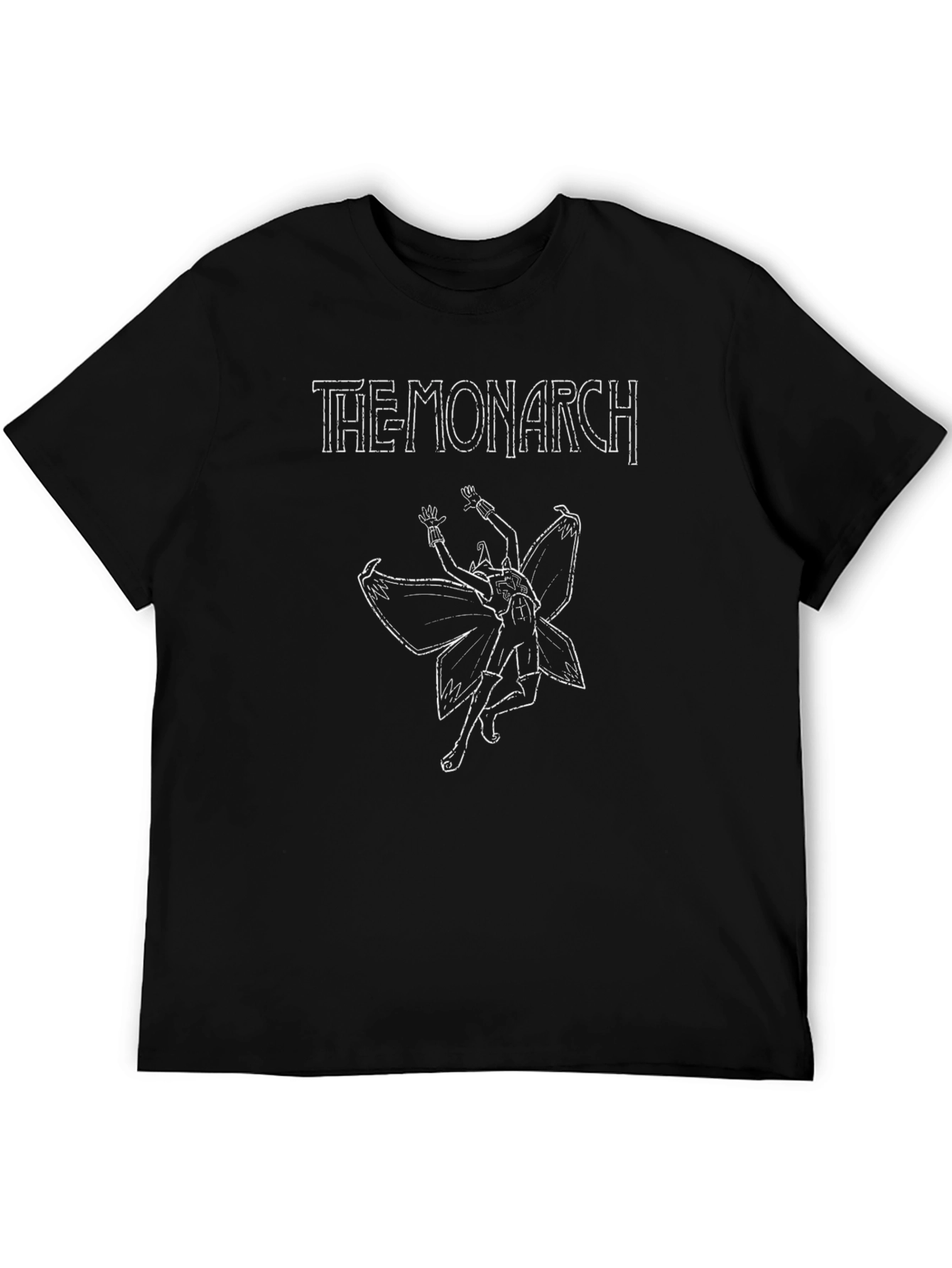 Camiseta Negra The Monarch Diseño Gráfico Original