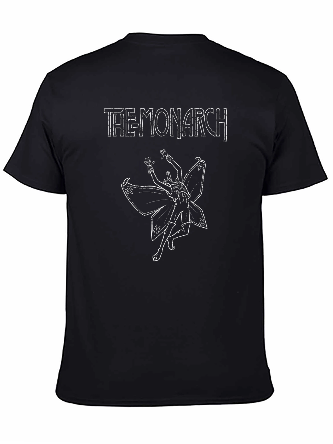 Camiseta Negra The Monarch Diseño Gráfico Original