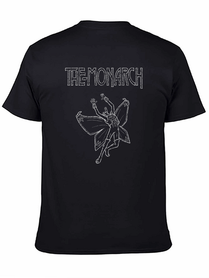 Camiseta Negra The Monarch Diseño Gráfico Original