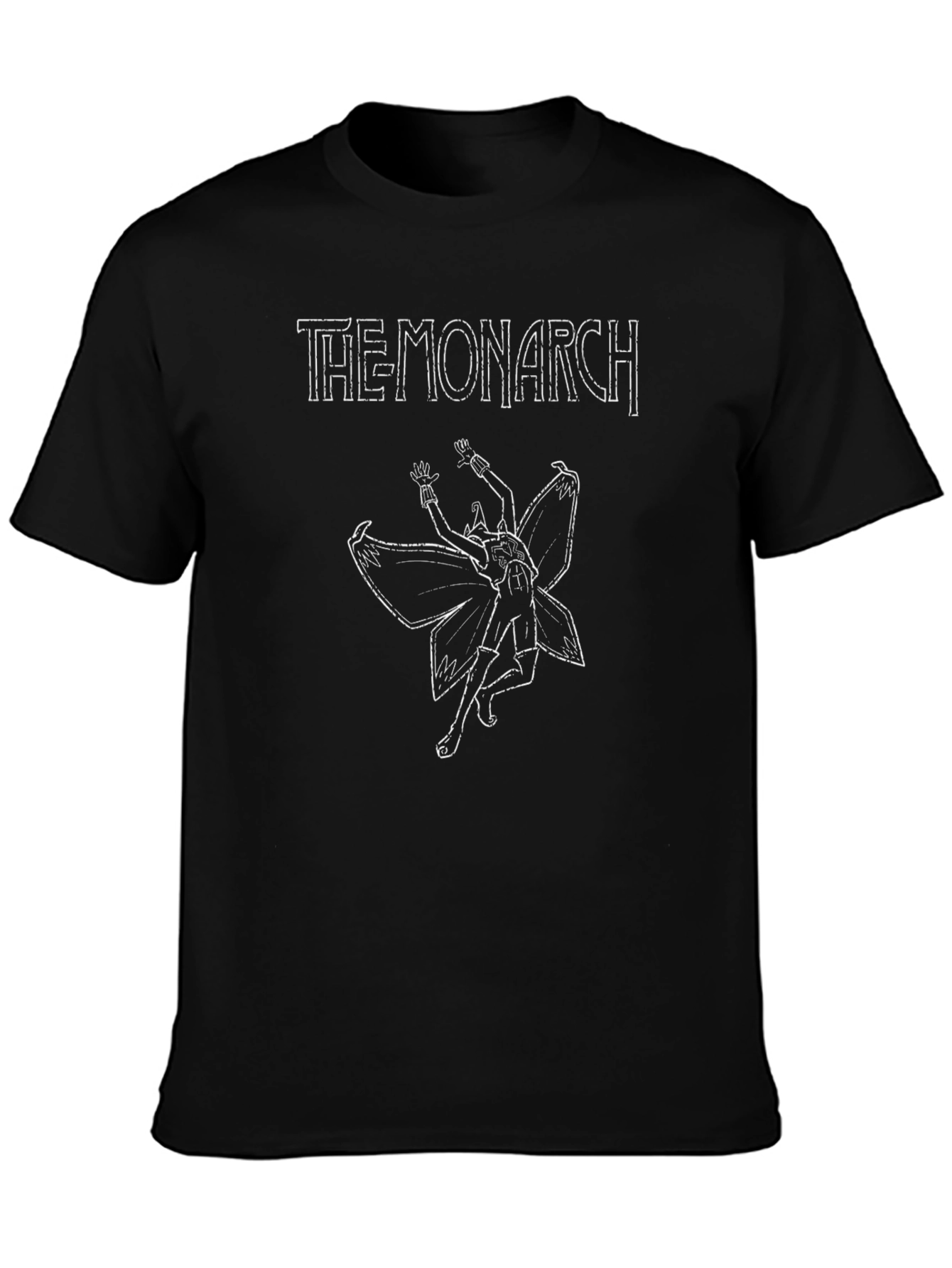Camiseta Negra The Monarch Diseño Gráfico Original