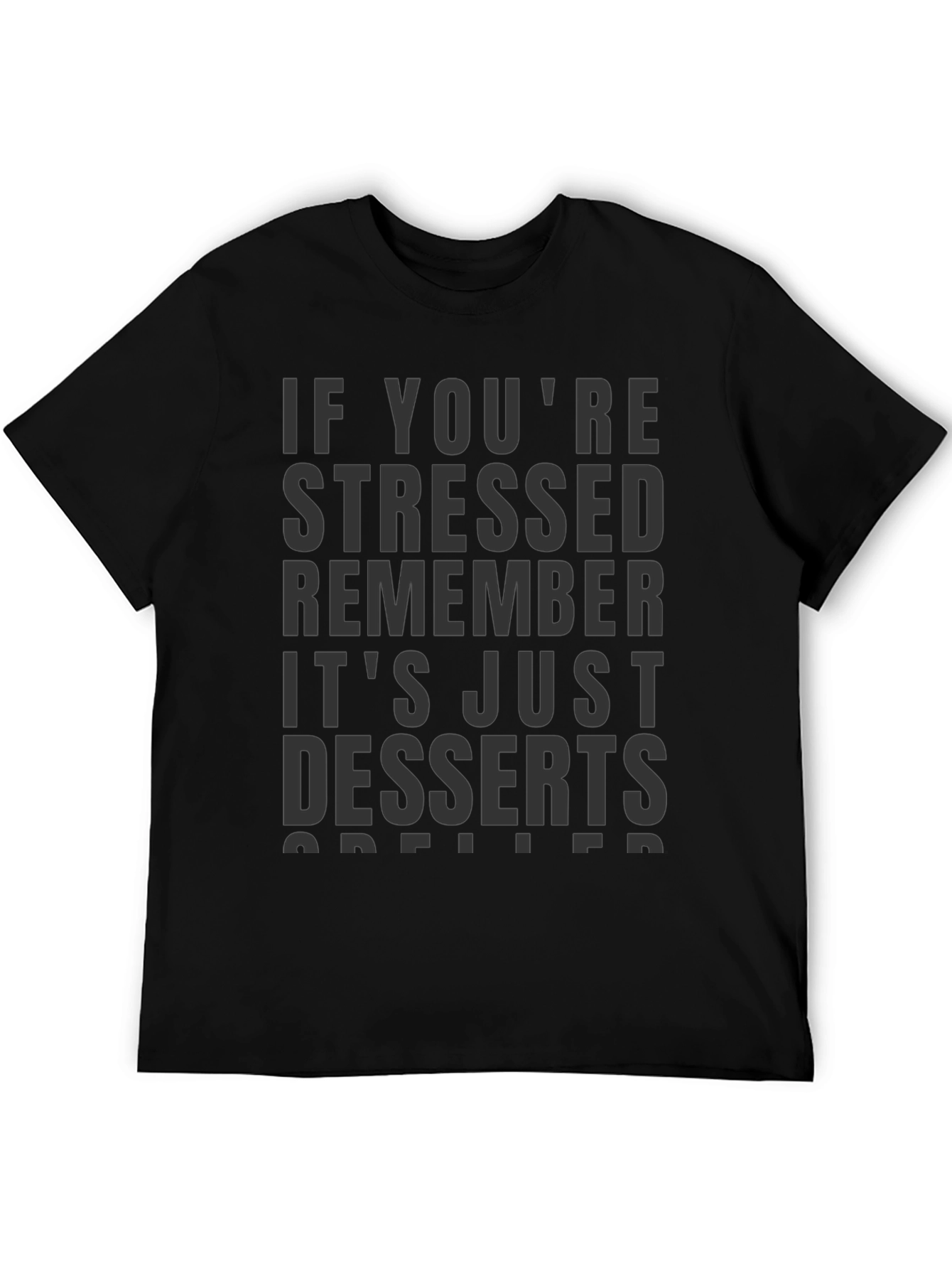 Camiseta Negra con Estampado Desserts
