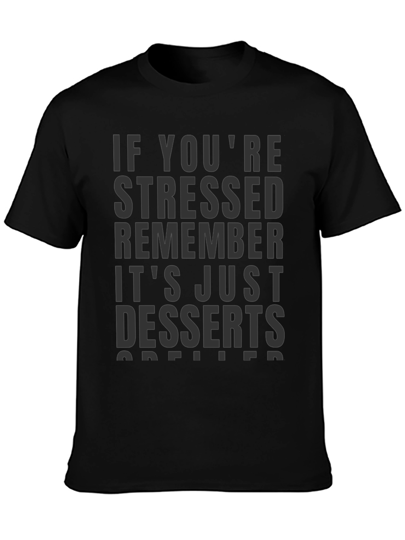 Camiseta Negra con Estampado Desserts