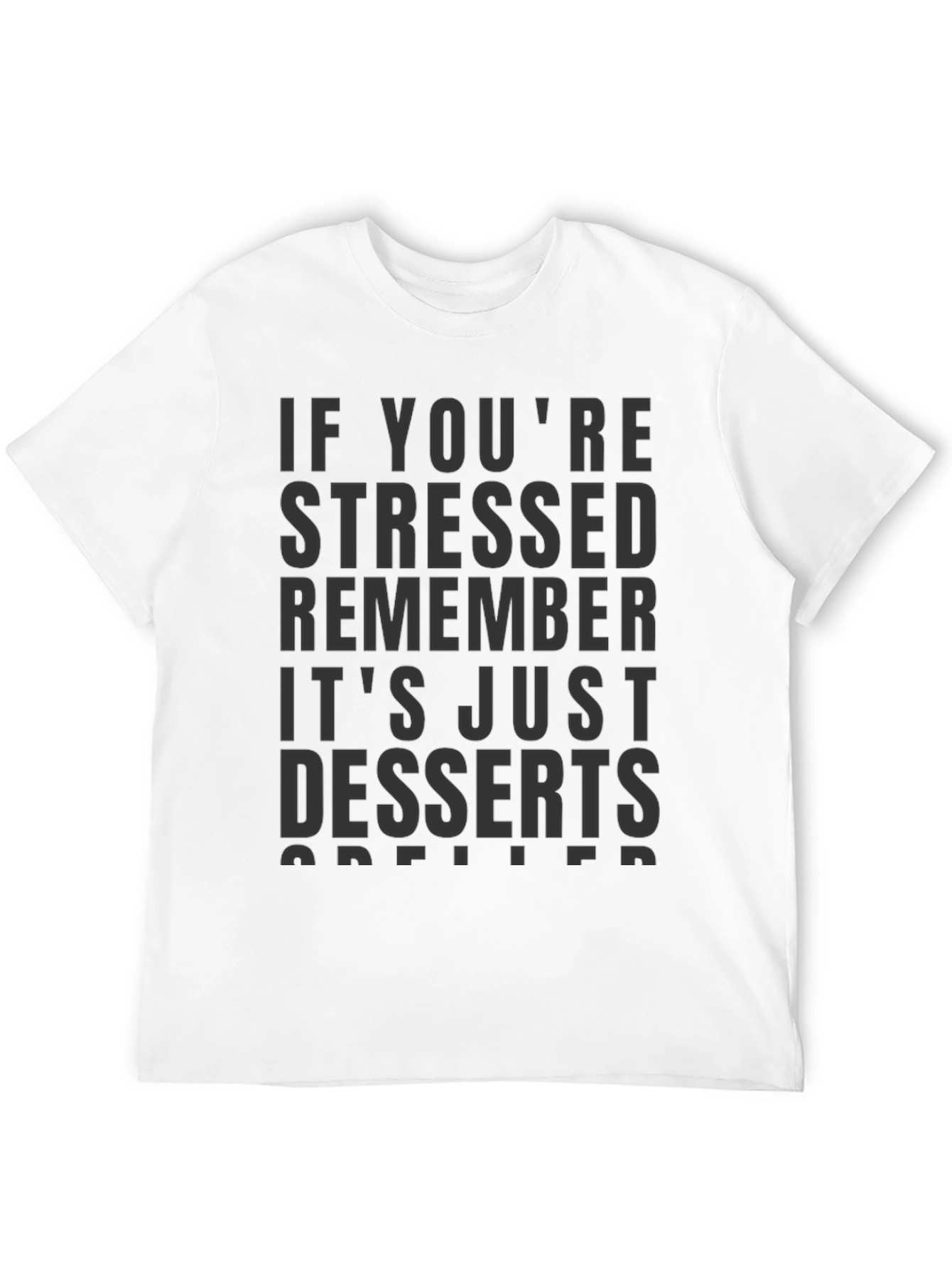 Camiseta Negra con Estampado Desserts
