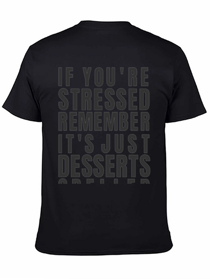 Camiseta Negra con Estampado Desserts