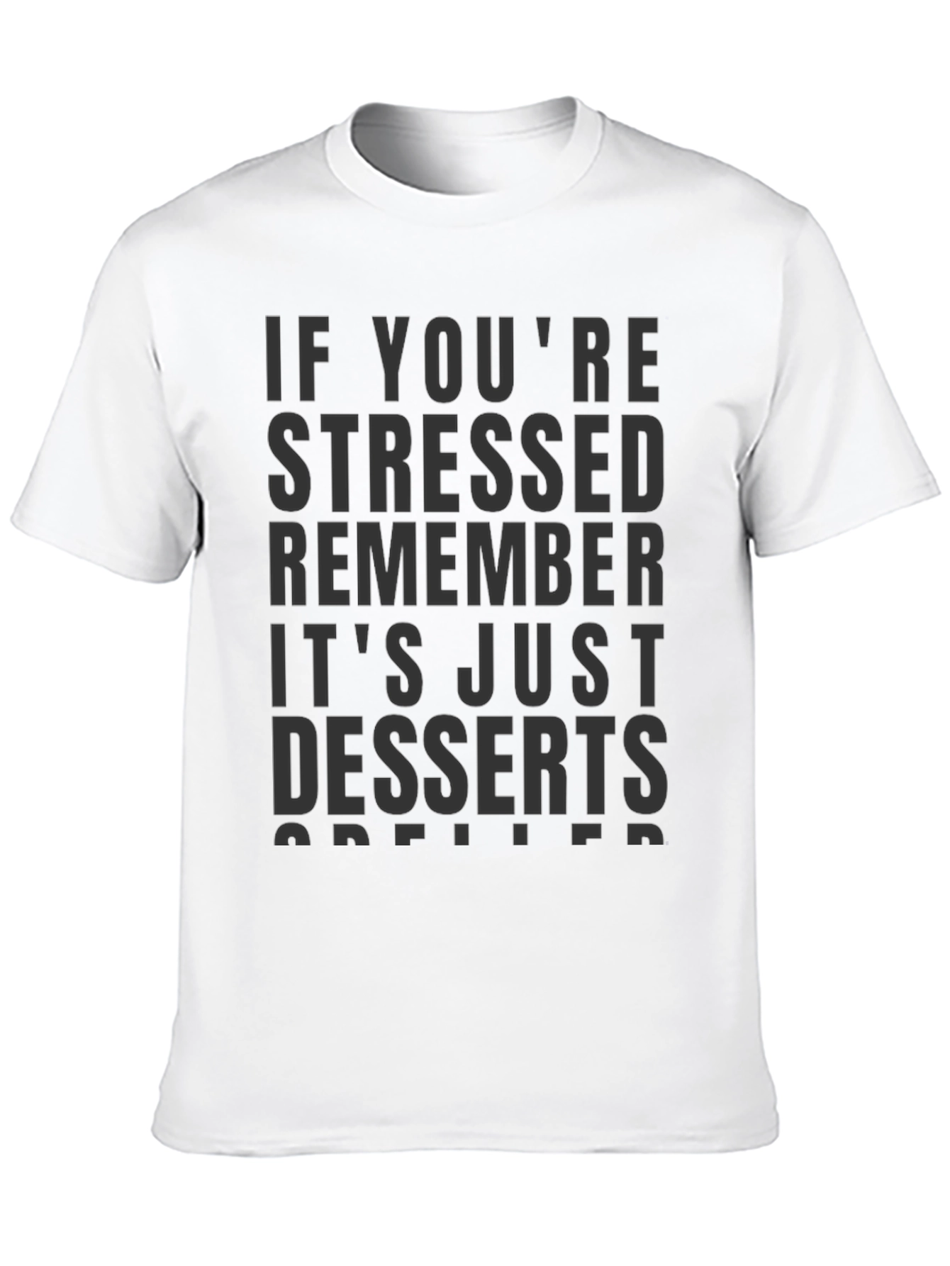 Camiseta Negra con Estampado Desserts