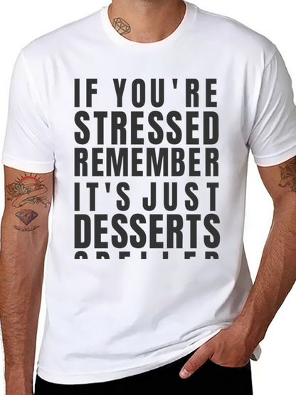 Camiseta Negra con Estampado Desserts