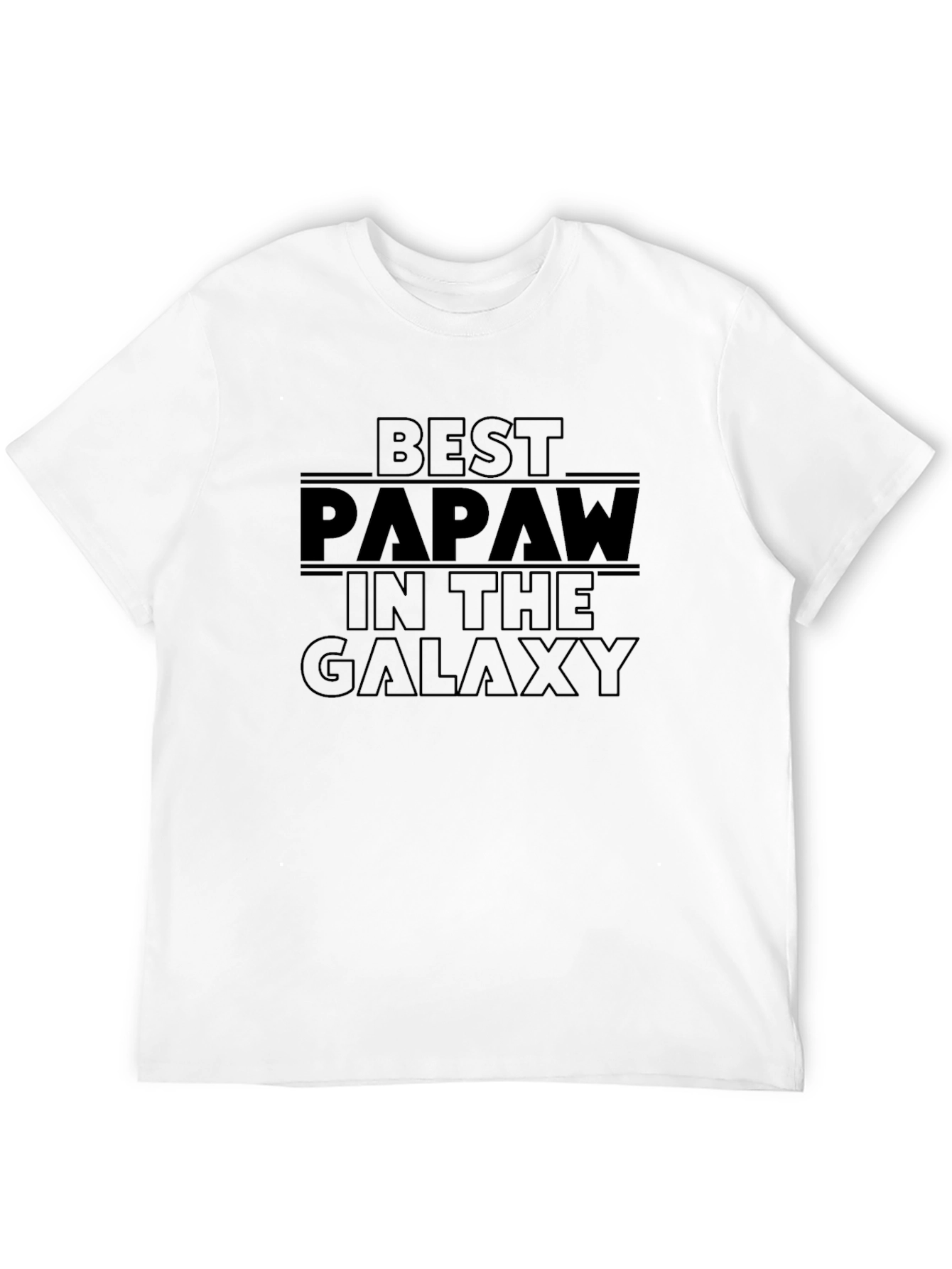 Camiseta Negra Best Papaw in the Galaxy