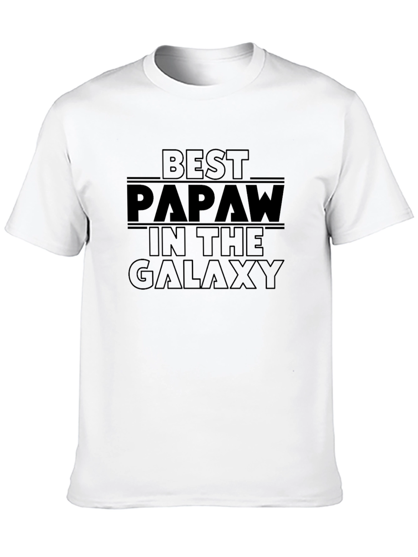 Camiseta Negra Best Papaw in the Galaxy