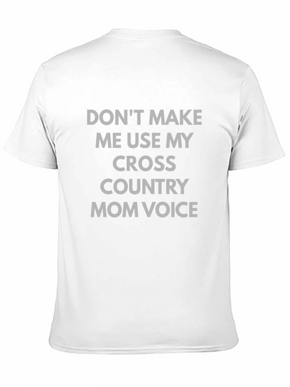 Camiseta Negra: Cross Country Mom Voice
