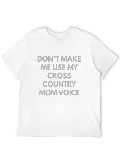 Camiseta Negra: Cross Country Mom Voice