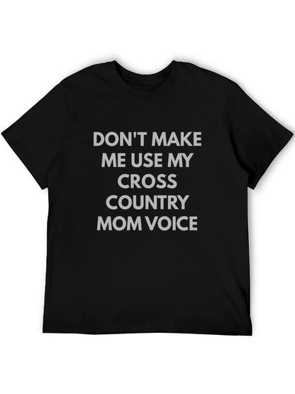 Camiseta Negra: Cross Country Mom Voice