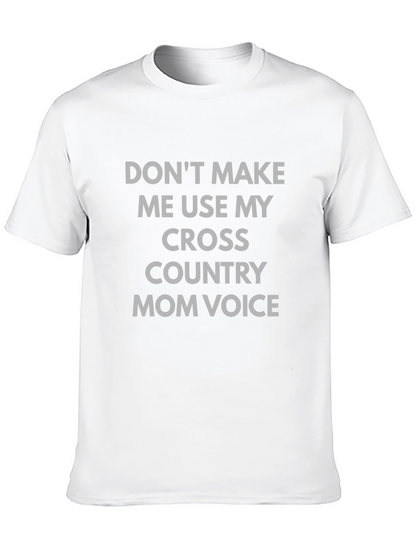 Camiseta Negra: Cross Country Mom Voice