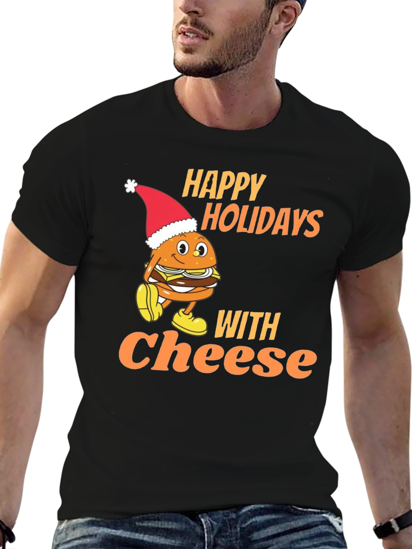 Camiseta Navideña Happy Holidays With Cheese