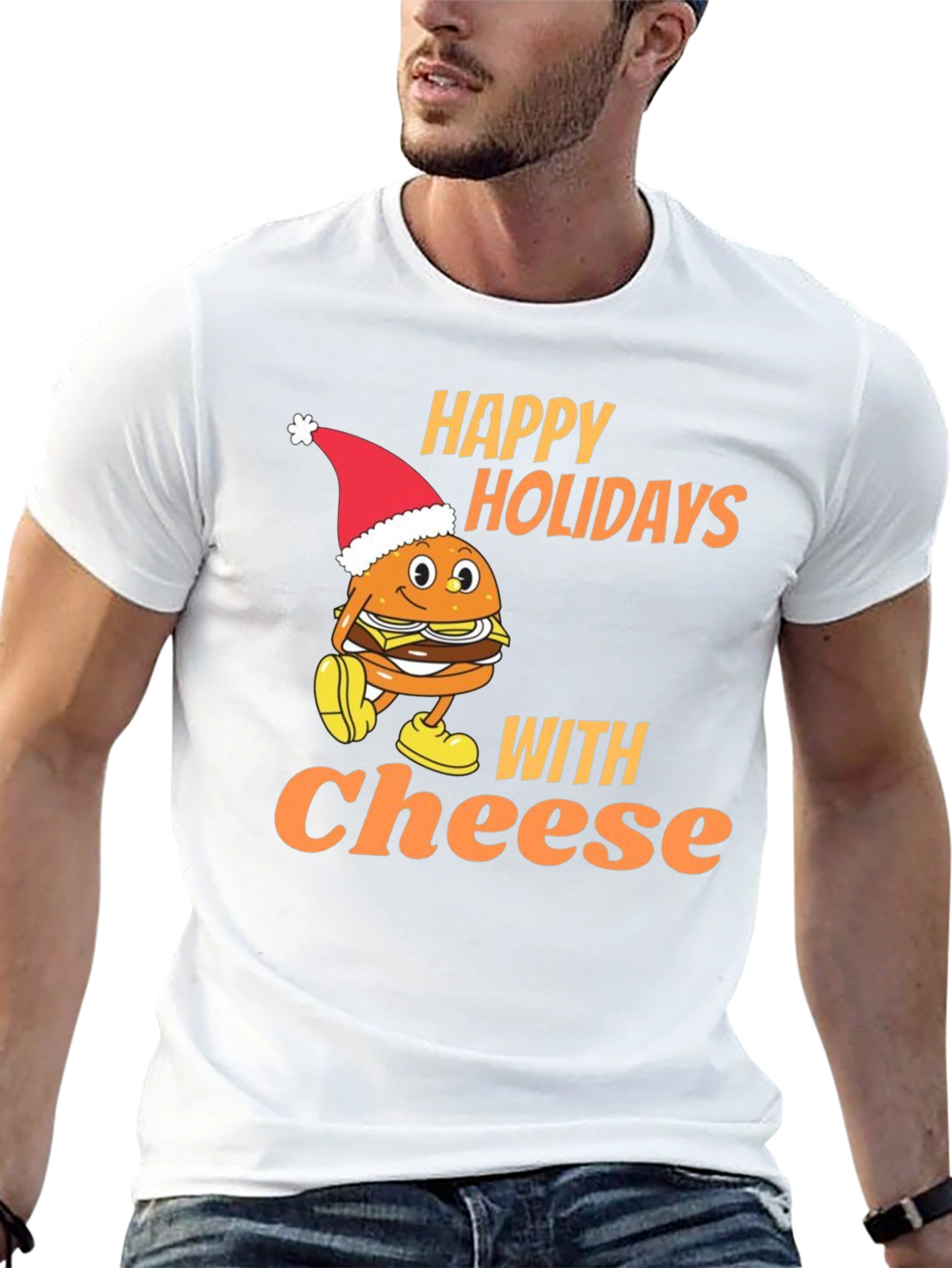 Camiseta Navideña Happy Holidays With Cheese