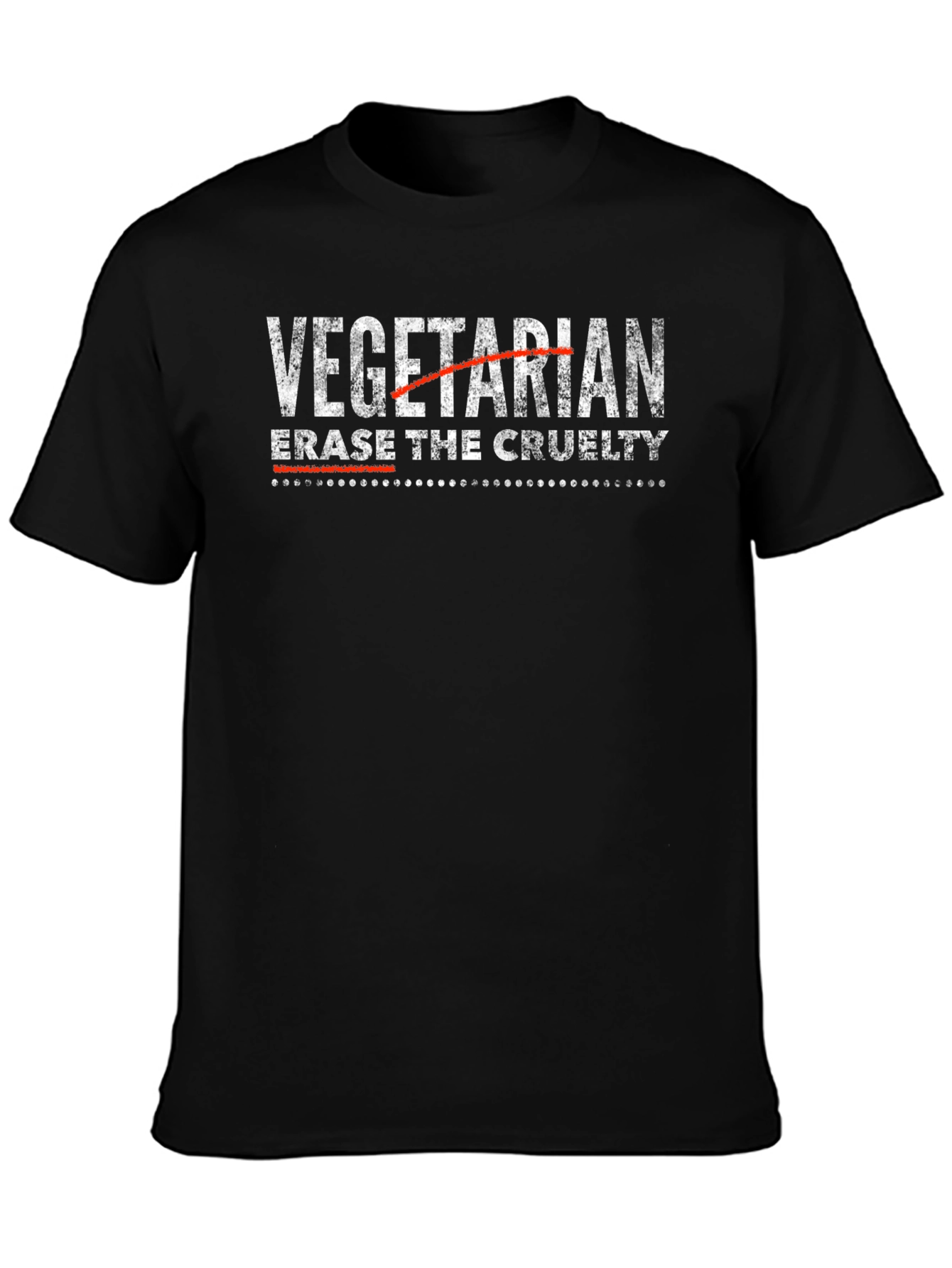 Camiseta Vegana Erase the Cruelty Negra