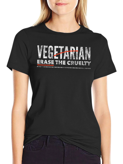 Camiseta Vegana Erase the Cruelty Negra