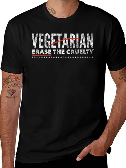 Camiseta Vegana Erase the Cruelty Negra