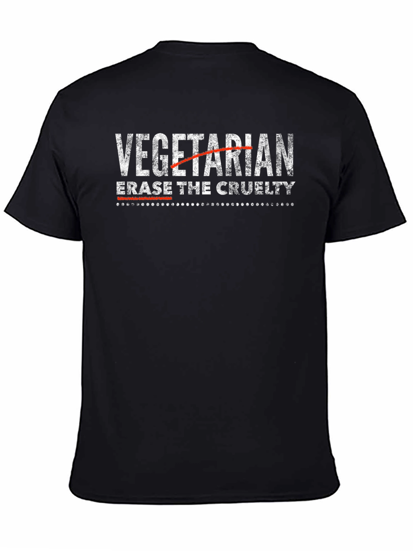 Camiseta Vegana Erase the Cruelty Negra