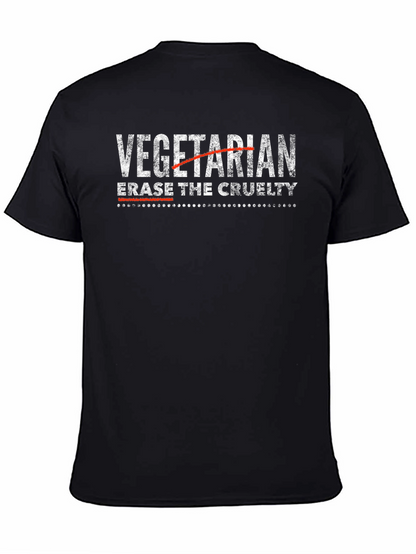 Camiseta Vegana Erase the Cruelty Negra