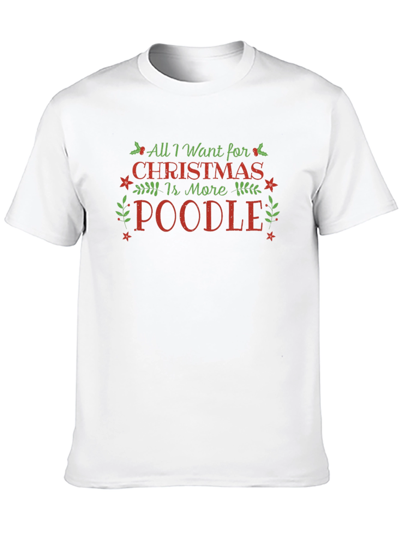 Camiseta Navideña Más Poodle