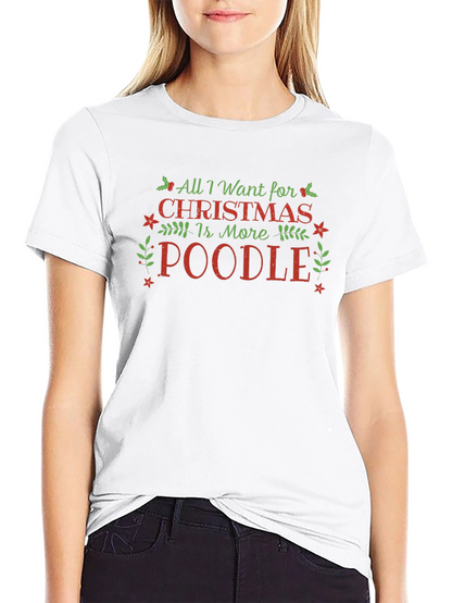 Camiseta Navideña Más Poodle