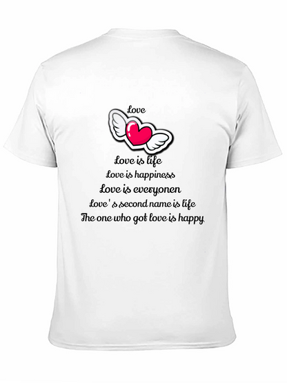 Camiseta Negra con Diseño de Amor