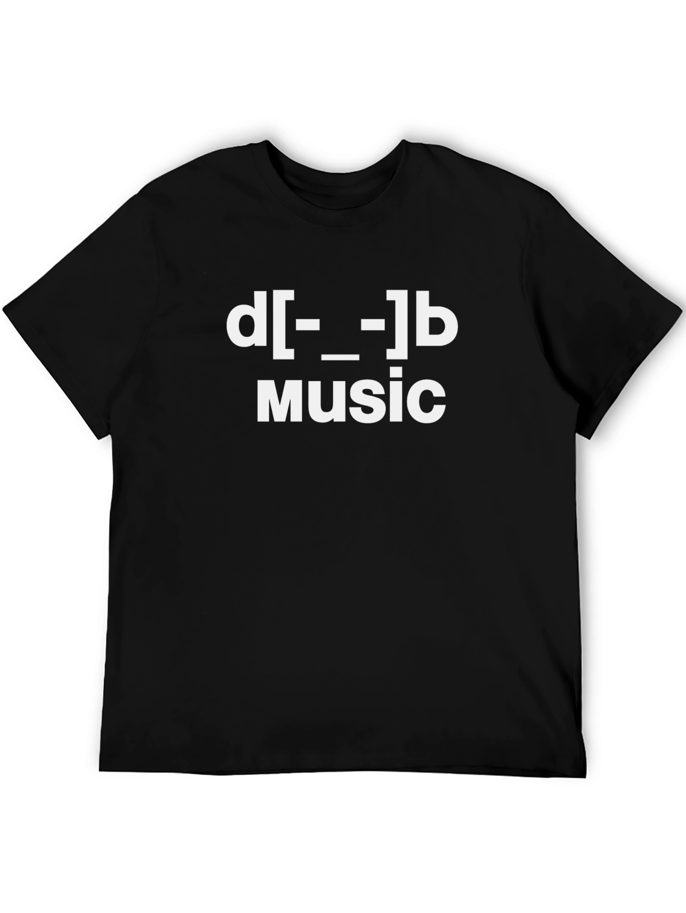 Camiseta Negra d[-_-]b Music para Hombre