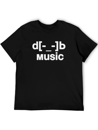 Camiseta Negra d[-_-]b Music para Hombre