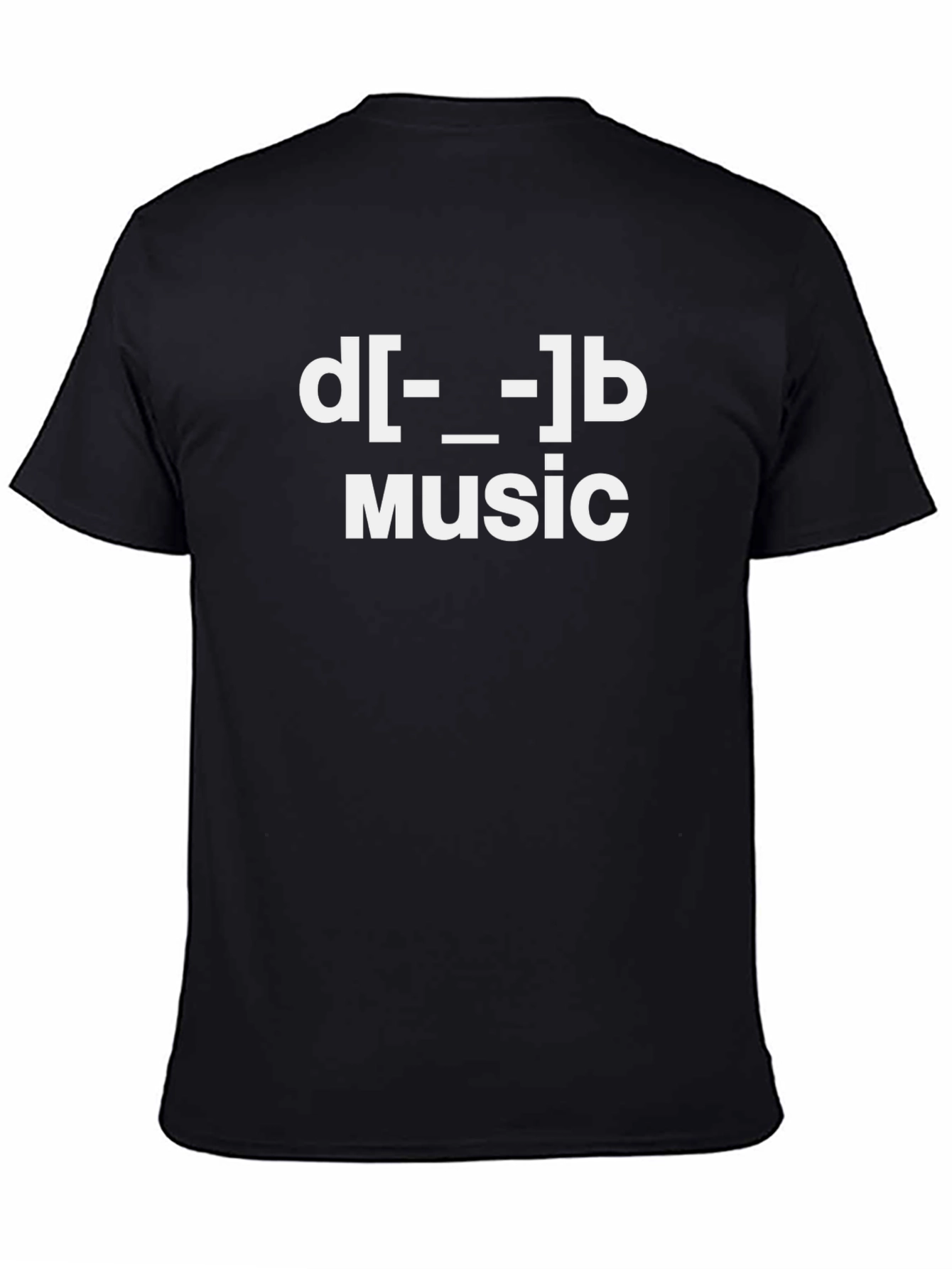 Camiseta Negra d[-_-]b Music para Hombre