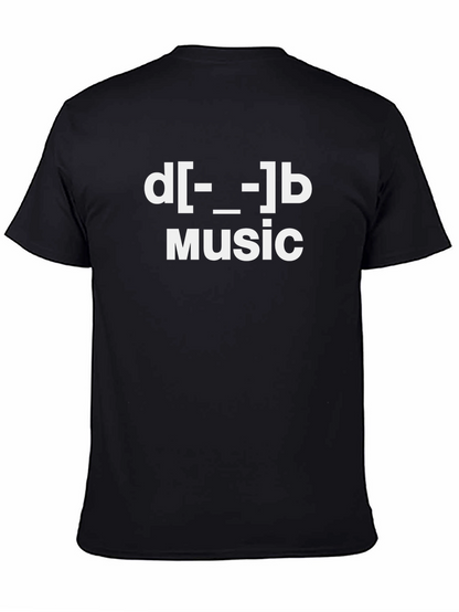 Camiseta Negra d[-_-]b Music para Hombre