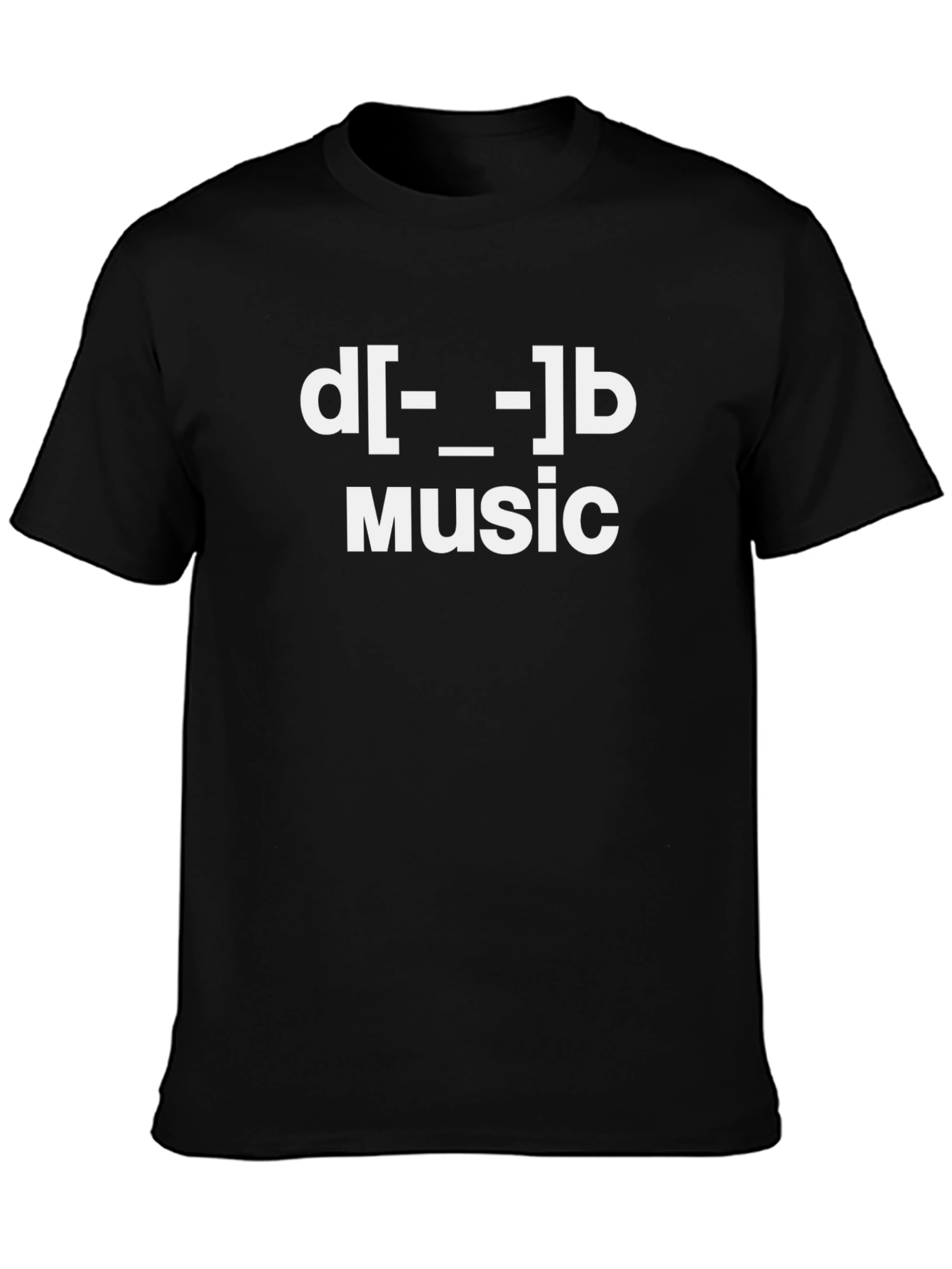 Camiseta Negra d[-_-]b Music para Hombre