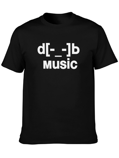 Camiseta Negra d[-_-]b Music para Hombre