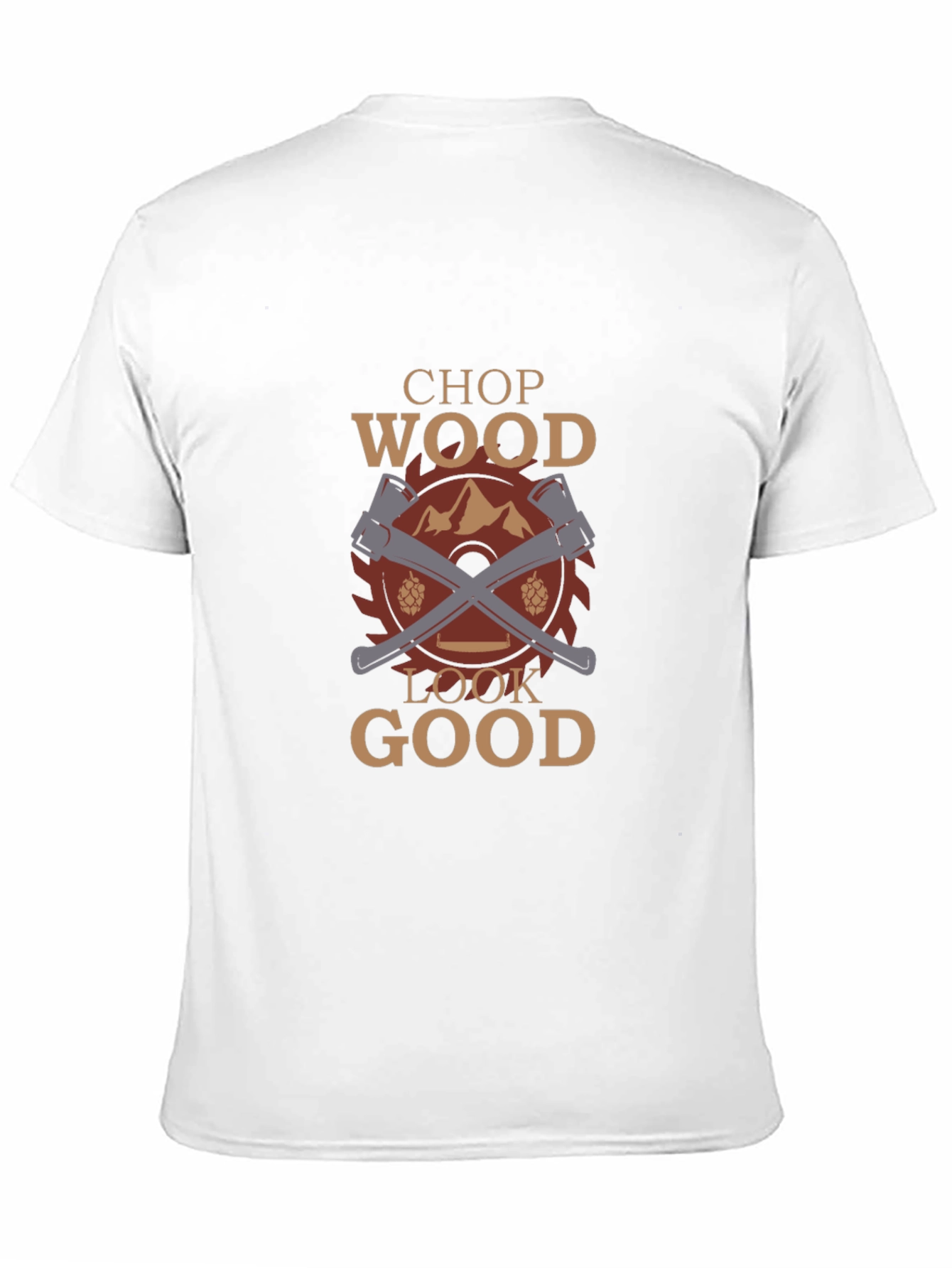 Camiseta Negra Chop Wood Look Good para Leñadores