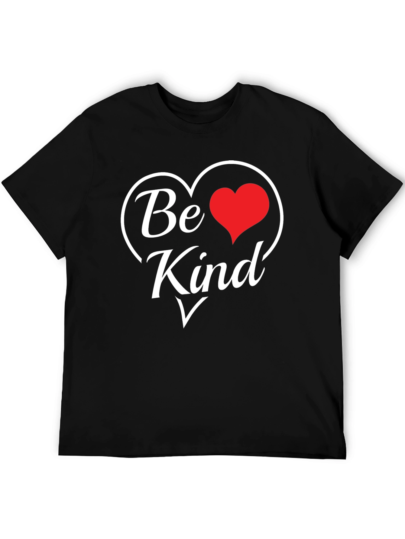 Camiseta Negra Sé Amable con Corazón