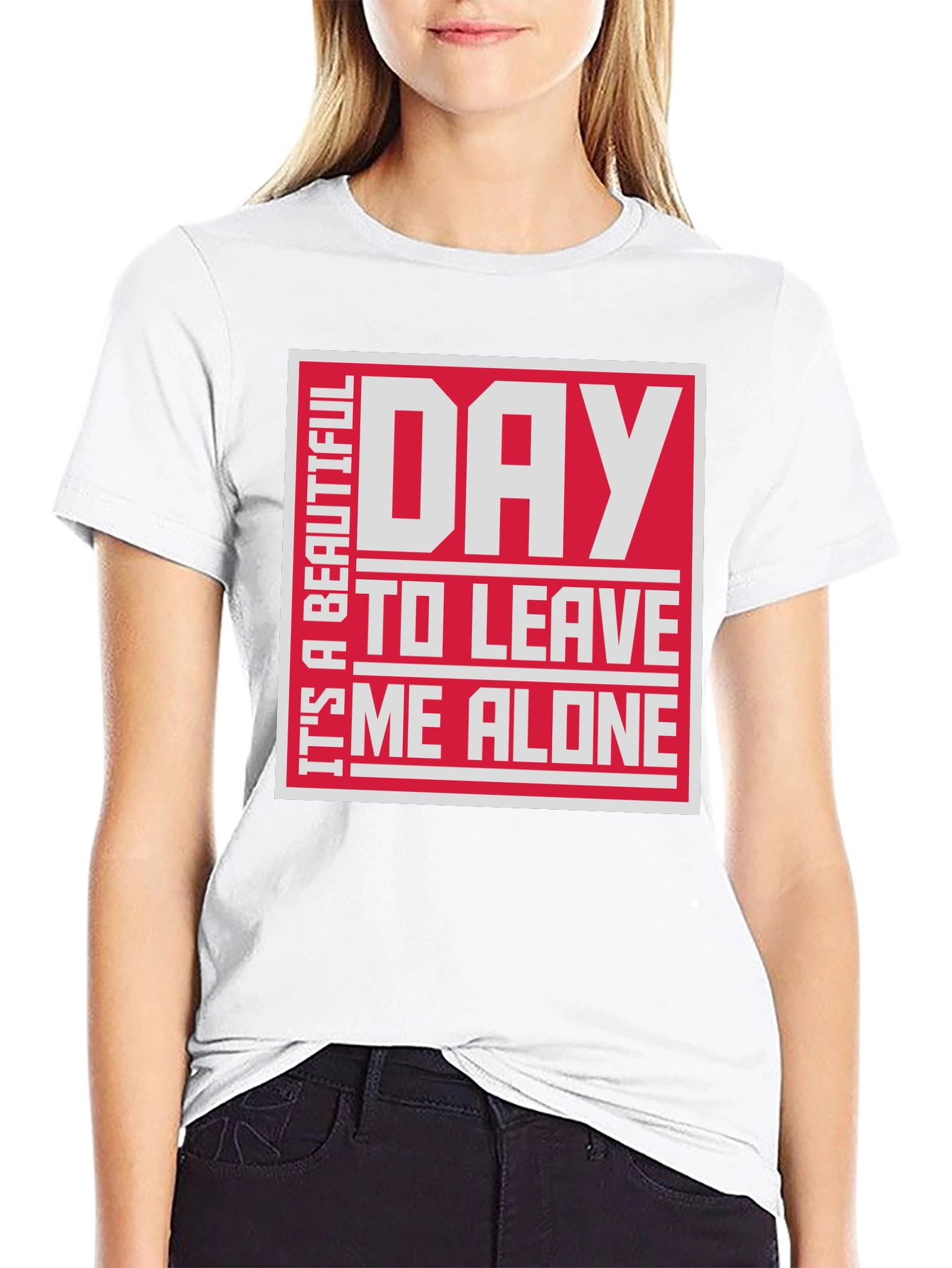 Camiseta Negra con Diseño Divertido: Déjame en Paz
